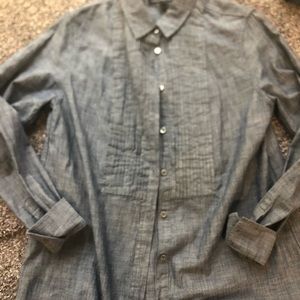 Pin tuck button down - small - banana republic